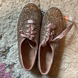 Rose Gold Sparkly Kate Spade x Keds - size 7.5